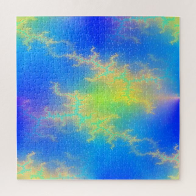 Blue Sky & Golden Yellow Lightning Bolts Jigsaw Puzzle (Vertical)