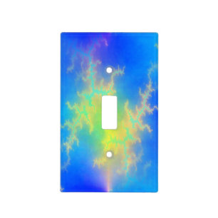 Blue Sky & Golden Yellow Lightning Bolts Light Switch Cover