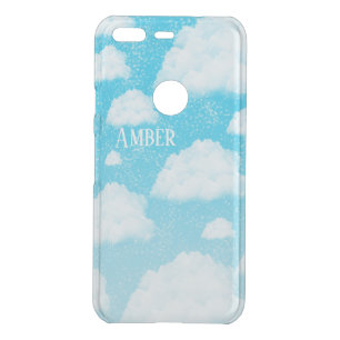 Blue Sky Gradient White Clouds Personalized Uncommon Google Pixel Case