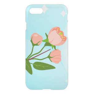 Blue sky gradient with blooming spring branch iPhone SE/8/7 case