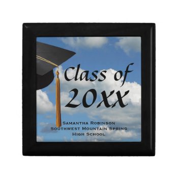 Blue Sky Graduation Keepsake Box by cutencomfy at Zazzle