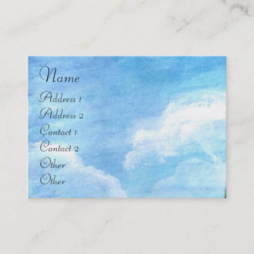 BLUE SKY GREEN HILLSOLIVE TREES IN TUSCANY BUSINESS CARD
