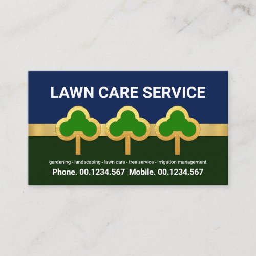 Blue Sky Green Lawn Gold Trees Landscape Business Card