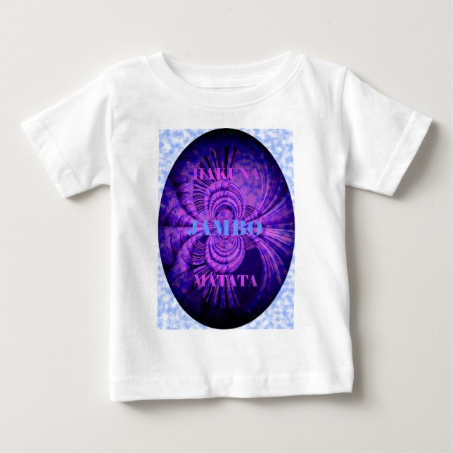 Blue Sky Hakuna Matata Kenya Giraffe  Woven Art  C Baby T-Shirt (Front)
