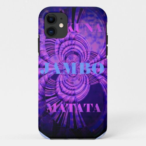 Blue Sky Hakuna Matata Kenya Giraffe  Woven Art  C iPhone 11 Case