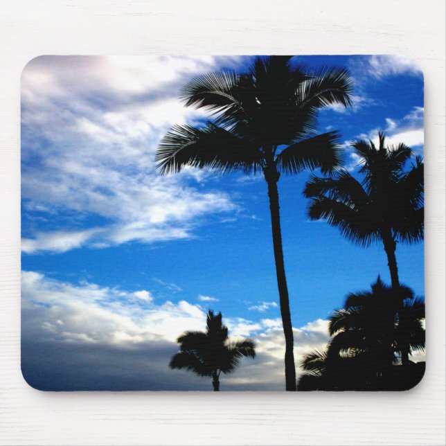 Blue Sky Hawaii Palms Mouse Pad (Front)