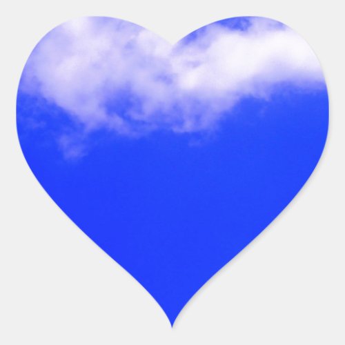 Blue Sky Heart Sticker