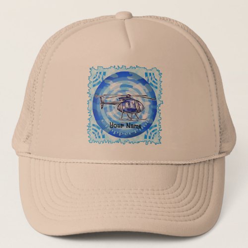 Blue Sky Helicopter custom name Hat