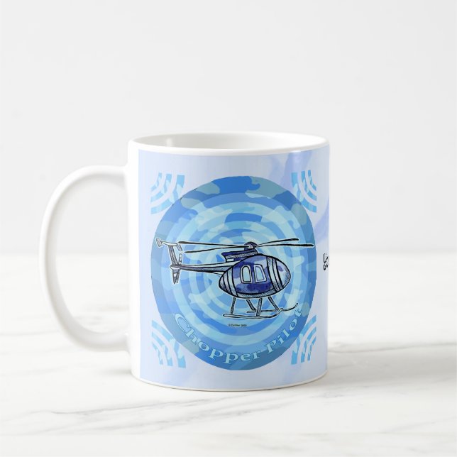 Blue Sky Helicopter  mug (Left)