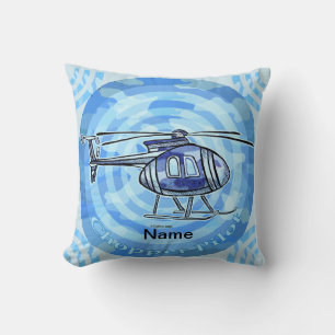 Blue Sky Helicopter pillow