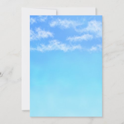 Blue sky Holiday Invitations Card