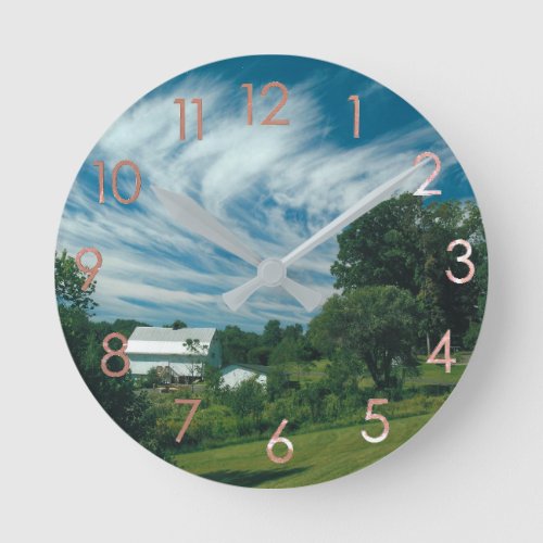 Blue Sky Homestead Wall Clock