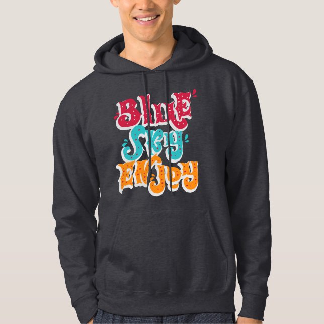 blue sky  hoodie (Front)