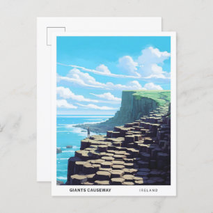 Blue Sky in Giants Causeway Ireland Travel Postcard