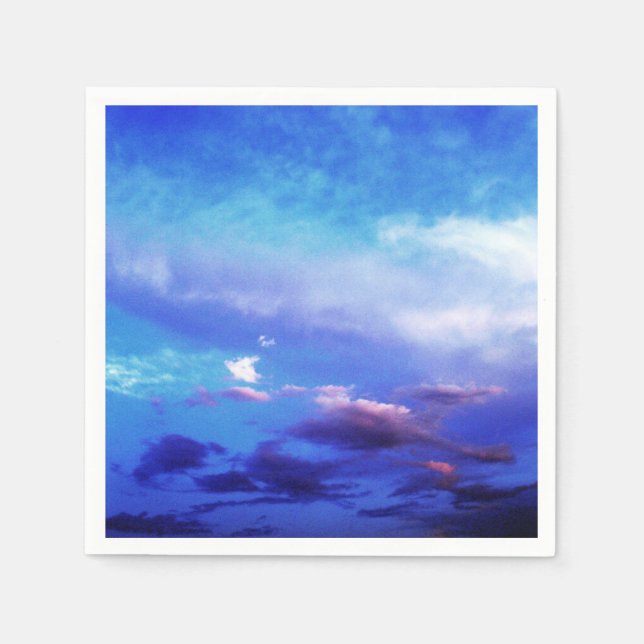 Blue Sky Landscape Photography Art Napkins (Front)