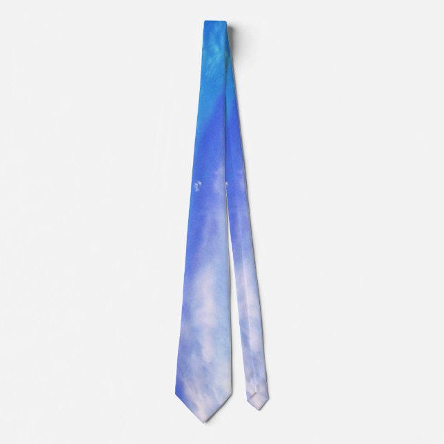 Blue Sky Landscape Photography Art Neck Tie (Front)