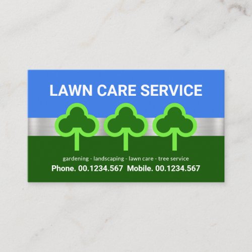 Blue Sky Lawn Green Trees Lawn Care Business Card