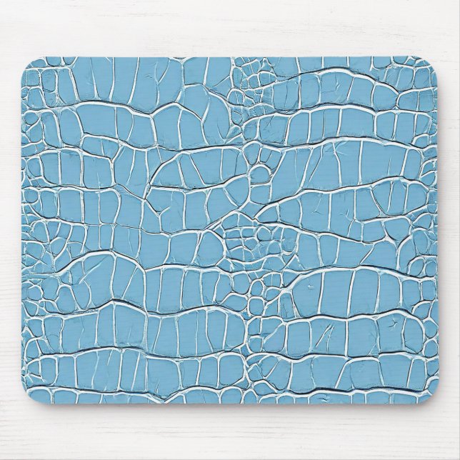 💙 Blue Sky Leather Desk Calm Modern Office 💙 Mouse Pad (Front)