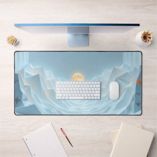 Blue Sky Lunar Desk Mat – Dreamy Minimalist Office