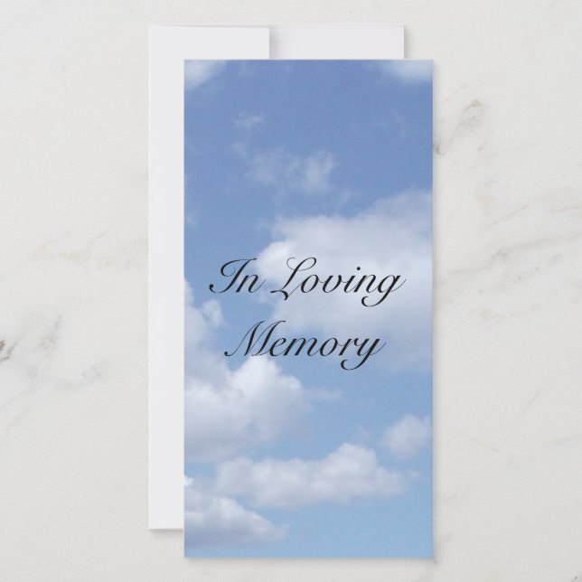 "Blue Sky" Memorial Cards (Front)