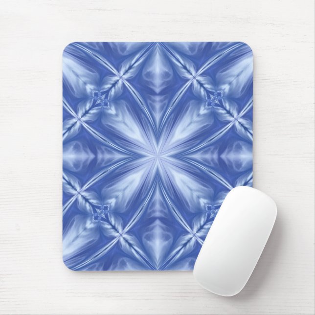 Blue Sky Milky White Clouds Abstract Pattern Mouse Pad (With Mouse)