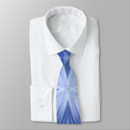 Blue Sky Milky White Clouds Abstract Pattern Neck Tie