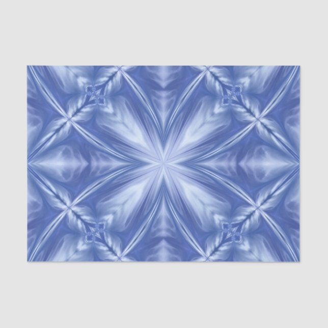 Blue Sky Milky White Clouds Abstract Pattern Tissue Paper (Front)
