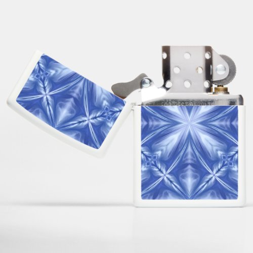 Blue Sky Milky White Clouds Abstract Pattern Zippo Lighter