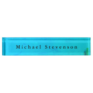 Blue Sky Modern Design Unique Personal Desk Name Plate