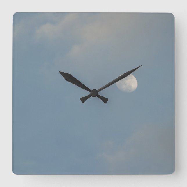 Blue Sky Moon Wall Clock (Front)