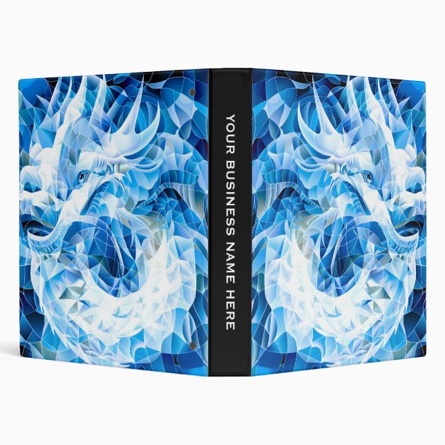 Blue Sky Mosaic Dragon  3 Ring Binder (Background)