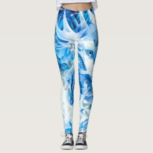 Blue Sky Mosaic Dragon  Leggings