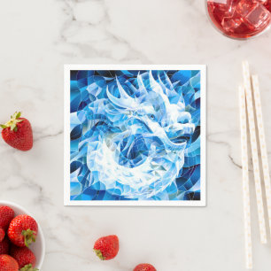 Blue Sky Mosaic Dragon Napkins