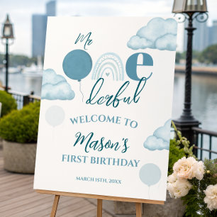 Blue Sky Mr Onederful Cloud Welcome Foam Board