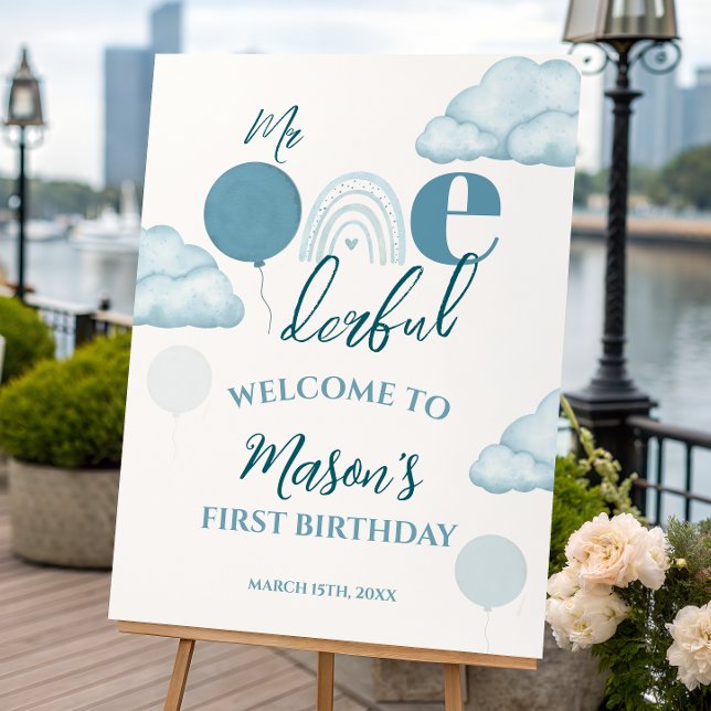 Blue Sky Mr Onederful Cloud Welcome Foam Board (Creator Uploaded)