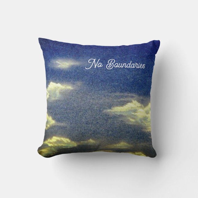 Blue Sky No Boundaries Throw Pillow (Front)