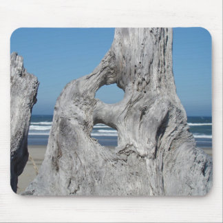 Blue Sky Ocean Waves Mousepad Driftwood Beach