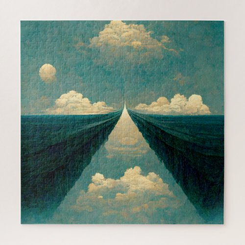 Blue Sky Optical Illusion Impossible Jigsaw Puzzle