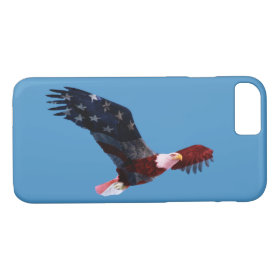 Blue Sky Patriotic American Flag Bald Eagle Case-Mate iPhone Case