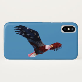 Blue Sky Patriotic American Flag Bald Eagle Case-Mate iPhone Case