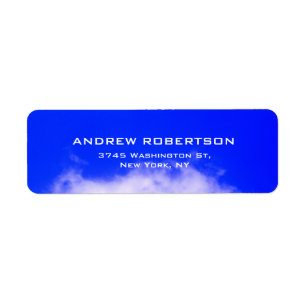 Blue Sky Plain Elegant Minimalist Simple Label