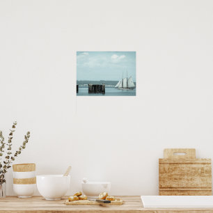 Blue Sky Sailboat Adventures Photography Poster