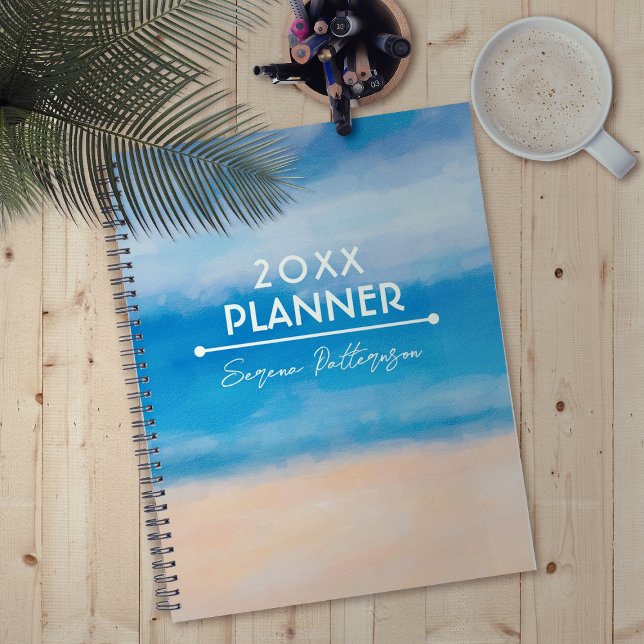 Blue Sky Sandy Beach Painting Planner (Creator Uploaded)