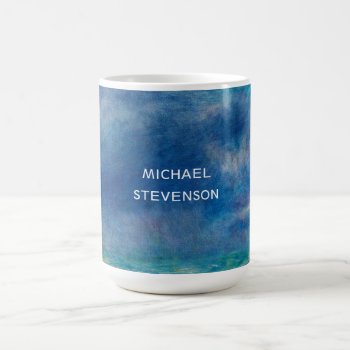 Blue Sky Sea Abstract Unique Chic Modern Minimal Coffee Mug by made_in_atlantis at Zazzle