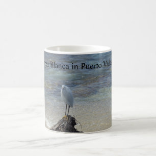 Blue sky sea and sand coffee mug