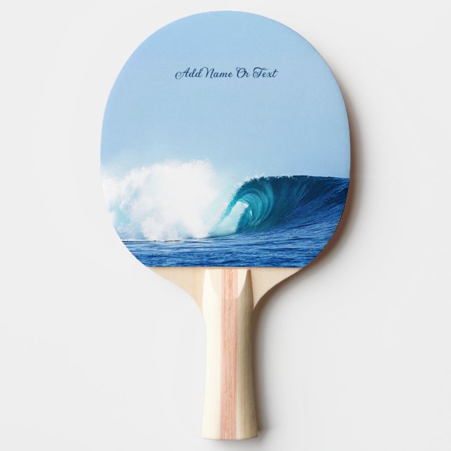 Blue Sky Sea Waves Tube Surfing Spot Lombok Island Ping Pong Paddle (Front)