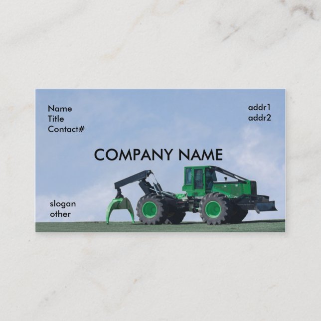 blue sky skidder business card (Front)