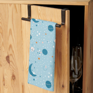 Blue Sky & Space Pattern Kitchen Towel