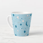 Blue Sky &amp; Space Pattern Latte Mug