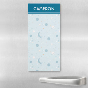 Blue Sky & Space Pattern Magnetic Notepad